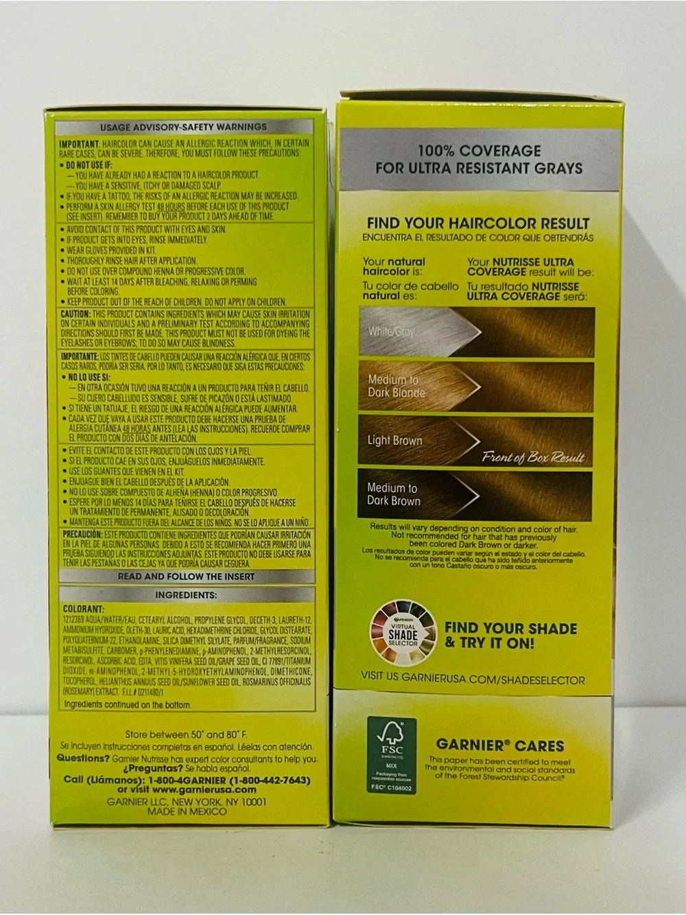 Garnier Nutrisse Hair Color 630 Deep Light Golden Brown Toffee Nourishing 2 PACK